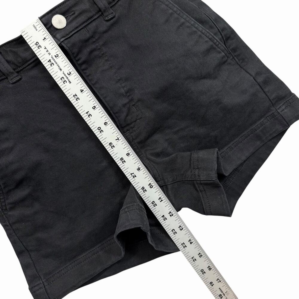 Everlane Women’s Black Chino Shorts High Rise Cotton Twill Sz 2 - Picture 3 of 7